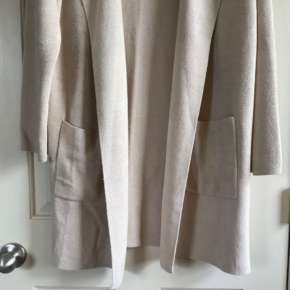 Barefoot Dreams Cozy Chic Ultra Lite Wide Collar Jacket Sand Dollar SZ XL - Picture 7 of 16